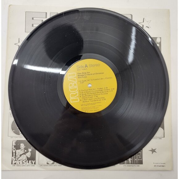Elvis Presley "The wonderful world of Christmas" 1976 vinyl record VG+ Canada - Picture 7 of 10